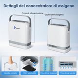 VARON VP-8G | Concentratore di ossigeno portatile con tecnologia a dose pulsata (8 livelli regolabili)