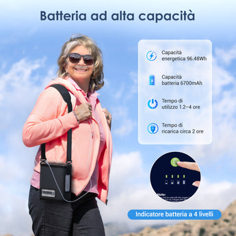 VARON VP-8G | Concentratore di ossigeno portatile con tecnologia a dose pulsata (8 livelli regolabili)