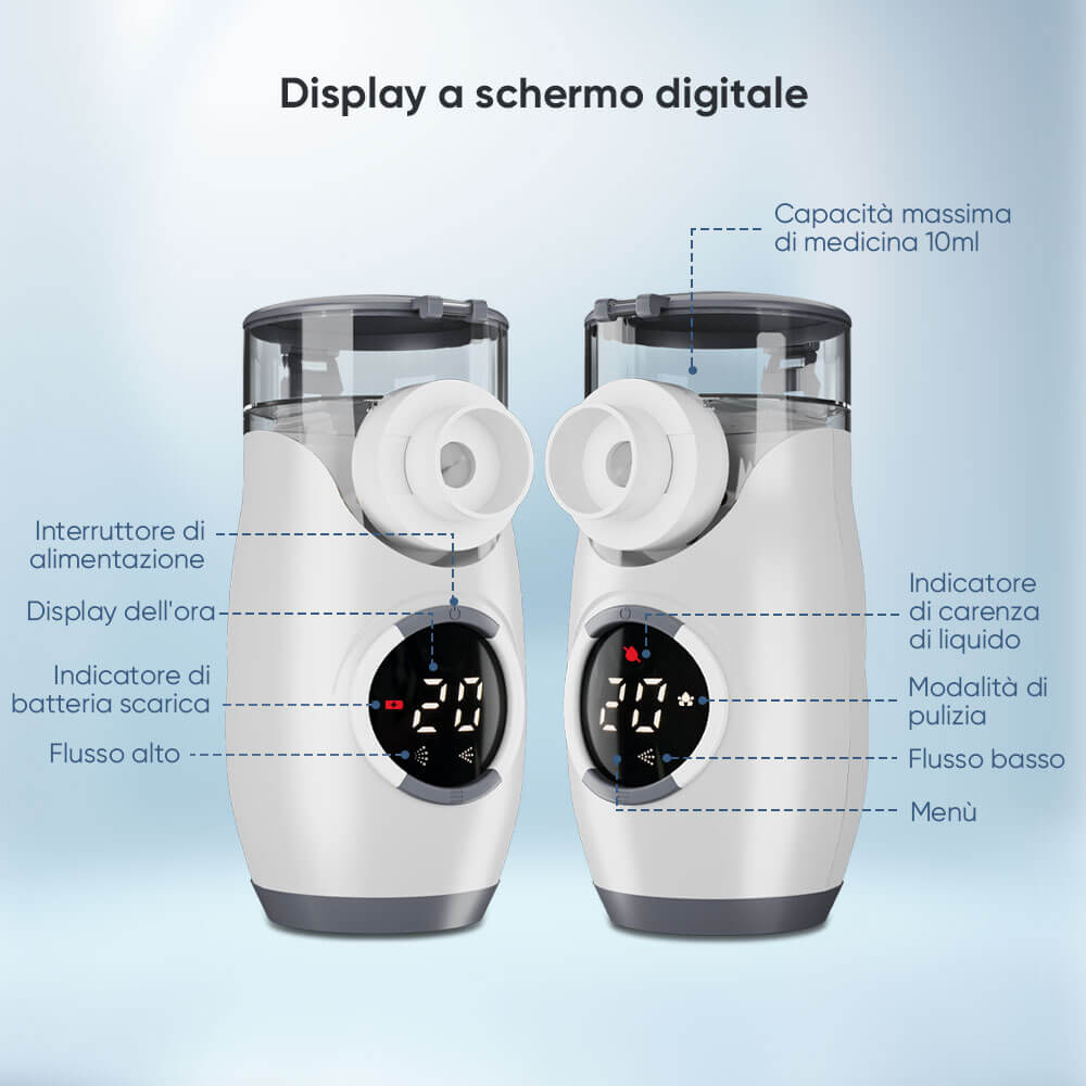 VARON, aerosolatore portatile modello MY-135B per la nebulizzazione di farmaci