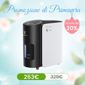 Concentratore di ossigeno VARON VH-1 per uso domestico, 1–7 L/min regolabile