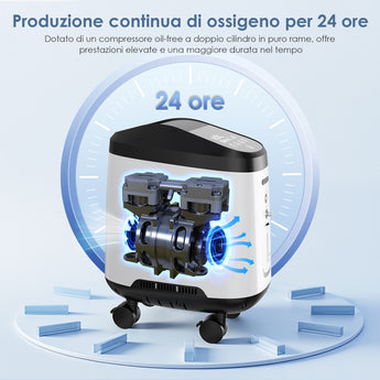 VARON VH-2 PRO Concentratore di ossigeno domestico | Flusso continuo regolabile, certificato CE (9 livelli)