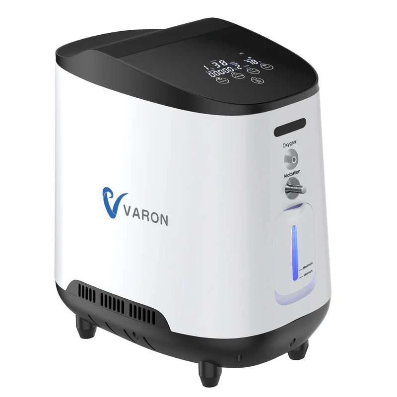 Concentratore di ossigeno VARON VH-2 per uso domestico, 1–7 L/min regolabile