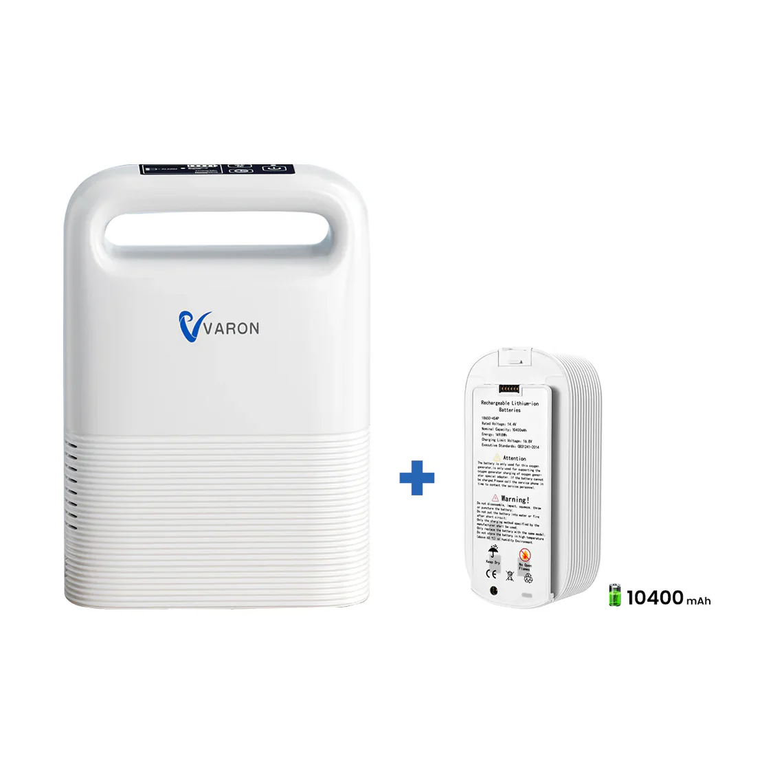 VARON VP-2 Portable Oxygen Generator, 5 liters/minute pulsed oxygen delivery system.