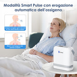VARON VP-8G | Concentratore di ossigeno portatile con tecnologia a dose pulsata (8 livelli regolabili)