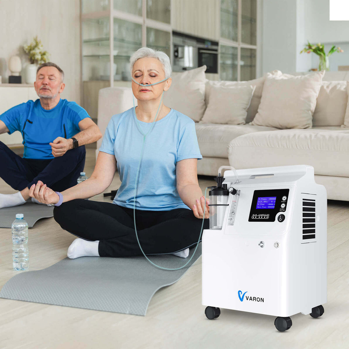 VARON Serene 5 | Concentratore di ossigeno domestico di grado medico approvato FDA, flusso 0,5–5 L/min