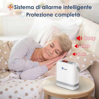 VARON VP-8G | Concentratore di ossigeno portatile con tecnologia a dose pulsata (8 livelli regolabili)
