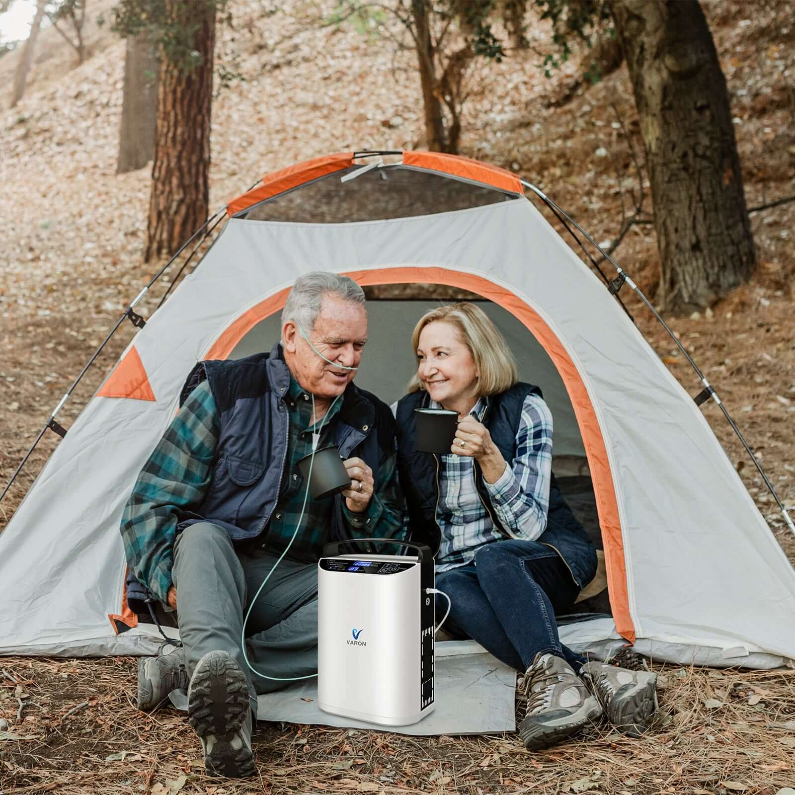 Concentratore di ossigeno portatile VARON VP-1, flusso pulsato 1–5 livelli