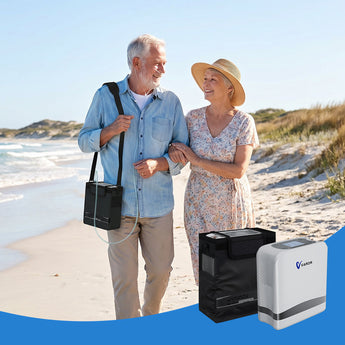 VARON VP-8 Lite | Concentratore di ossigeno portatile da 2 kg con flusso pulsato a 7 livelli