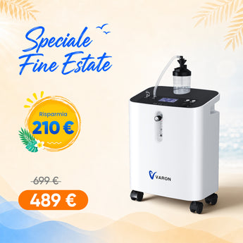 VARON VH-3 PRO | Concentratore di ossigeno per uso domestico, erogazione continua, certificazione CE (1–10 livelli)