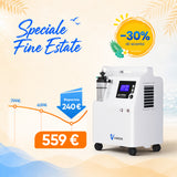 VARON Serene 5 | Concentratore di ossigeno domestico di grado medico approvato FDA, flusso 0,5–5 L/min