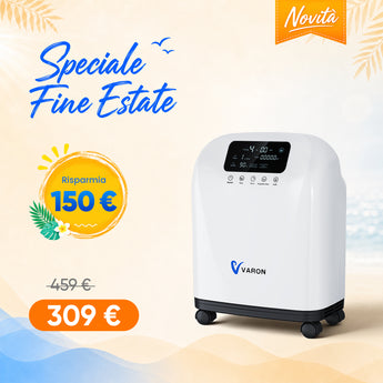 VARON VH-4 Concentratore di ossigeno domestico | Flusso continuo regolabile, certificato CE (1–9 livelli)