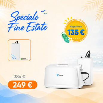 VARON VL-1 | Concentratore di ossigeno portatile, alimentazione a batteria, certificazione CE