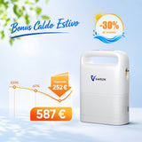 VARON VP-2 | Concentratore di ossigeno portatile a flusso pulsato, con batteria, ossigeno al 93%, lunga durata della batteria, certificazione CE