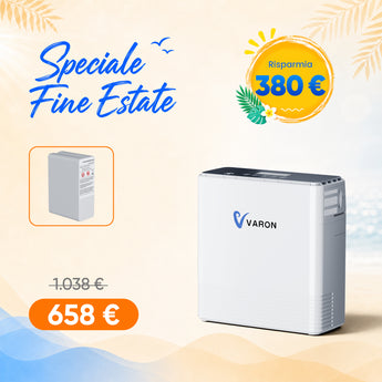 VARON VP-6 | Concentratore di ossigeno portatile a flusso continuo, con batteria, controllo a 6 livelli, certificazione CE