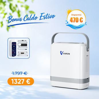 VARON VP-8G | Concentratore di ossigeno portatile con tecnologia a dose pulsata (8 livelli regolabili)