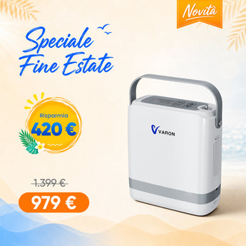 VARON VP-8G | Concentratore di ossigeno portatile con tecnologia a dose pulsata (8 livelli regolabili)