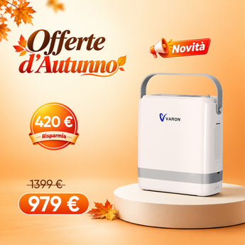 VARON VP-8G | Concentratore di ossigeno portatile con tecnologia a dose pulsata (8 livelli regolabili)