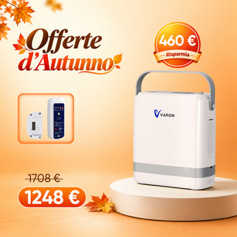 VARON VP-8G | Concentratore di ossigeno portatile con tecnologia a dose pulsata (8 livelli regolabili)