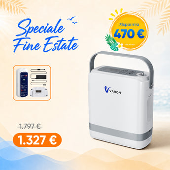 VARON VP-8G | Concentratore di ossigeno portatile con tecnologia a dose pulsata (8 livelli regolabili)